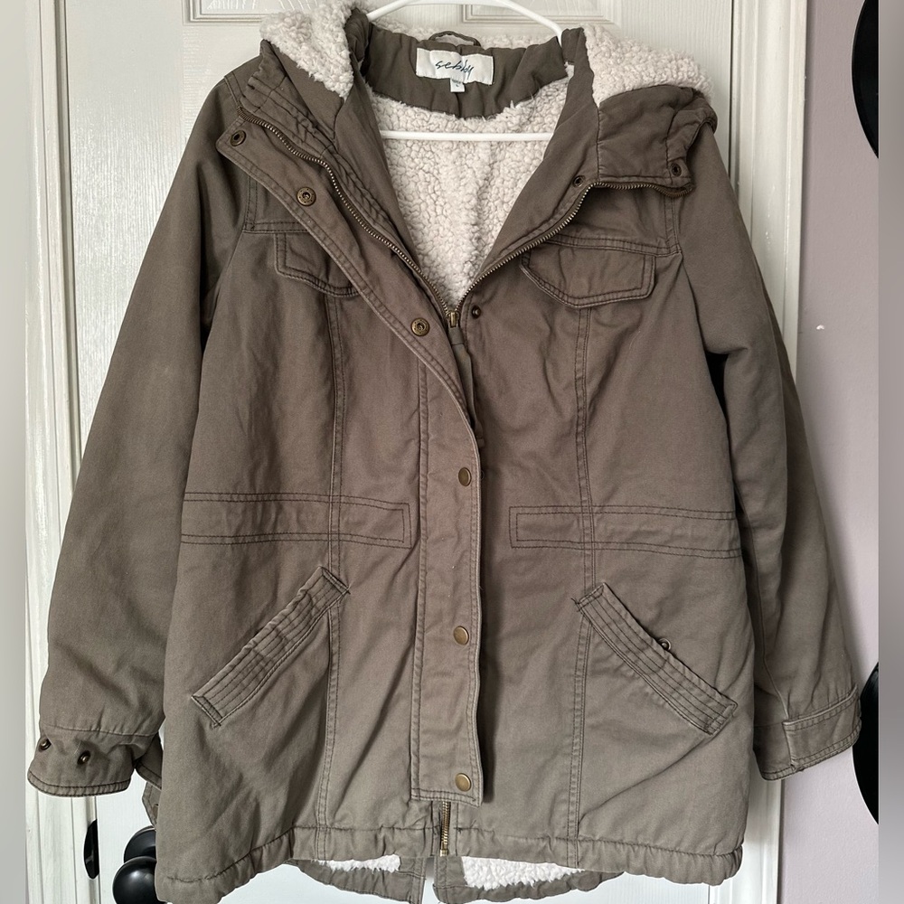 Juniors Sebby Cozy lined Twill hooded Anorak Jacket